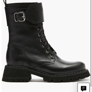 La Canadienne Cody Lug sole leather combat boots 6.5 black